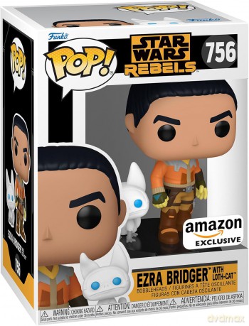 Funko Pop Buddy Disney Star Wars Rebels Ezra Bridger with Loth Cat Special Edition 756 BobbleHead Vinyl Figure