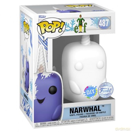 Funko Pop Disney Elf Narwhal DIY White Special Edition 487 Vinyl Figure