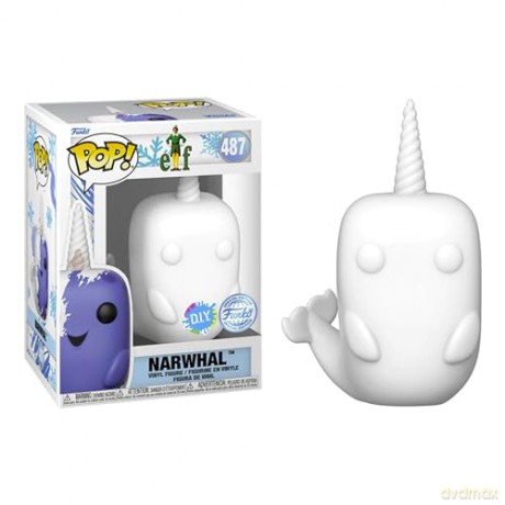 Funko Pop Disney Elf Narwhal DIY White Special Edition 487 Vinyl Figure
