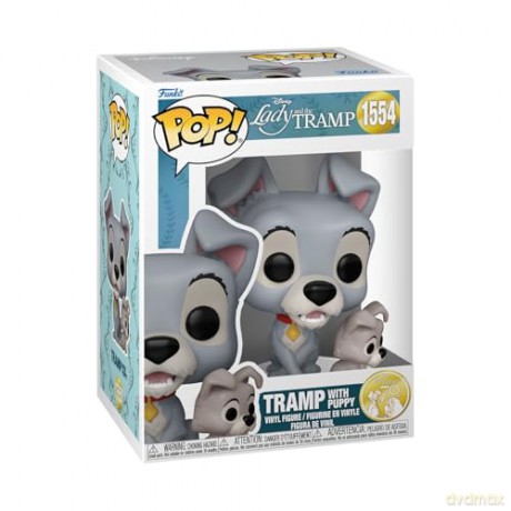 Funko Pop Disney Lady The Tramp 70th Anniversary Tramp with Puppy 1554 Vinyl Figure