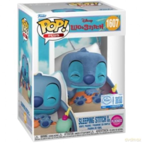 Funko Pop Disney Plus Lilo Stitch Sleeping Stitch in Box Flocked Special Edition 1607 Vinyl Figure