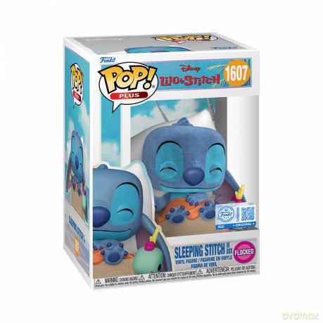 Funko Pop Disney Plus Lilo Stitch Sleeping Stitch in Box Flocked Special Edition 1607 Vinyl Figure