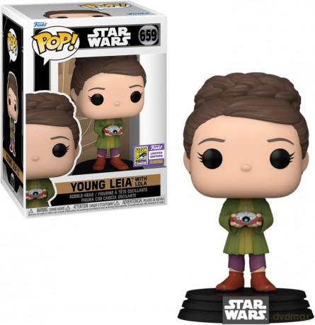 Funko Pop Disney Star Wars ObiWan Kenoby Young Leia with Lola Convention Limited Edition 659 BobbleHead Vinyl Figure