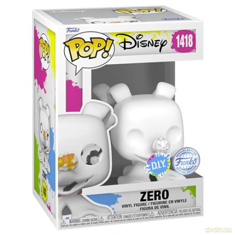 Funko Pop Disney The Nightmare Before Christmas Zero DIY White Special Edition 1418 Vinyl Figure