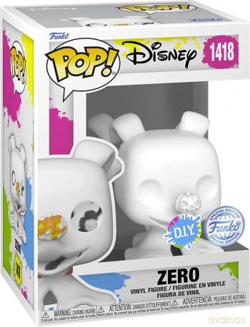 Funko Pop Disney The Nightmare Before Christmas Zero DIY White Special Edition 1418 Vinyl Figure