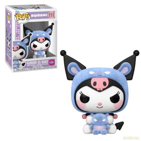 Funko Pop Kuromi Kuromi as Baku Flocked 111 Vinyl Figure