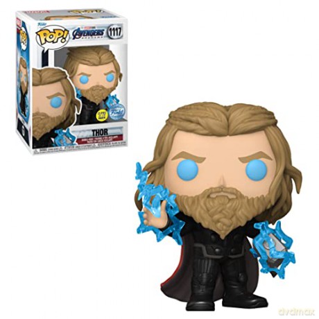 Funko Pop Marvel Avengers Endgame Thor with Thunder Glows in the Dark Special Edition 1117 BobbleHead Vinyl Figure