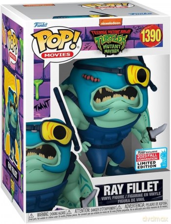 Funko Pop Movies Teenage Mutant Ninja Turtles Mutant Mayhem Ray Fillet Convention Limited Edition 1390 Vinyl Figure