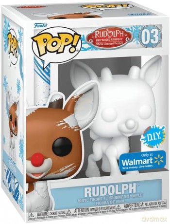 Funko Pop Rudolph The RedNosed Reindeer Rudolph DIY White Special Edition 03 Vinyl Figure