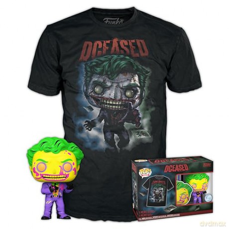 Funko Pop Tee Adult Comic Cover DC The Joker Blacklight Special Edition Vinyl Figure T-Shirt L