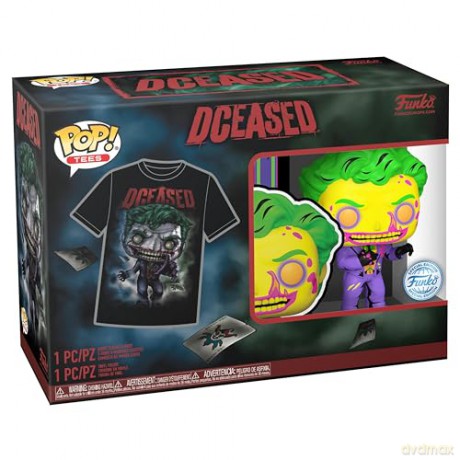 Funko Pop Tee Adult Comic Cover DC The Joker Blacklight Special Edition Vinyl Figure T-Shirt L