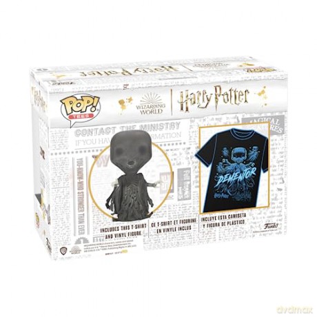 Funko Pop Tee Adult Harry Potter Dementor Glows in the Dark Vinyl Figure and T-Shirt L