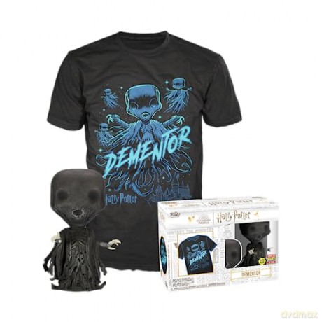 Funko Pop Tee Adult Harry Potter Dementor Glows in the Dark Vinyl Figure and T-Shirt M