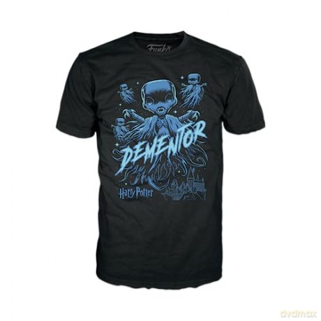 Funko Pop Tee Adult Harry Potter Dementor Glows in the Dark Vinyl Figure and T-Shirt M