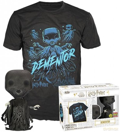 Funko Pop Tee Adult Harry Potter Dementor Glows in the Dark Vinyl Figure and T-Shirt XL