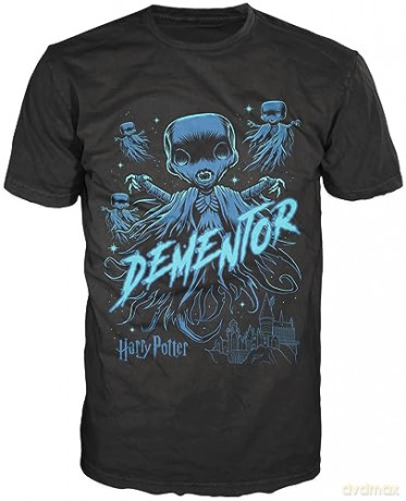 Funko Pop Tee Adult Harry Potter Dementor Glows in the Dark Vinyl Figure and T-Shirt XL