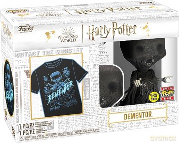 Funko Pop Tee Adult Harry Potter Dementor Glows in the Dark Vinyl Figure and T-Shirt XL