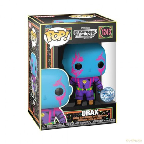 Funko Pop Tee Adult Marvel Guardians of the Galaxy Drax Blacklight Special Edition Vinyl Figure and T-Shirt L