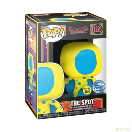 Funko Pop Tee Adult Marvel SpiderMan Across the SpiderVerse The Spot Blacklight Special Edition Glows in the Dark BobbleHead Vinyl Figure and T-Shirt M
