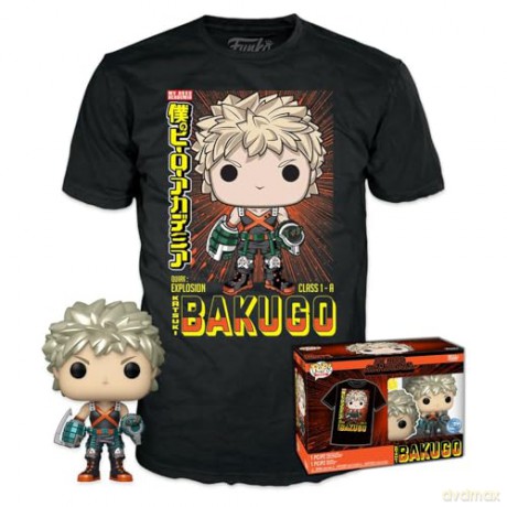 Funko Pop Tee Adult My Hero Academia Katsuki Bakugo Metallic Special Edition Vinyl Figure T-Shirt XL