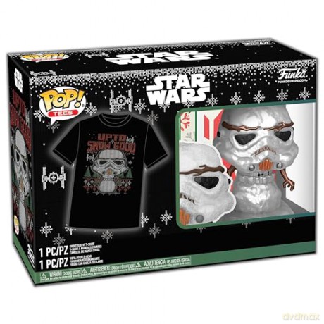 Funko Pop Tee Adult Star Wars Holiday Stormtrooper Metallic Vinyl Figure T-Shirt S