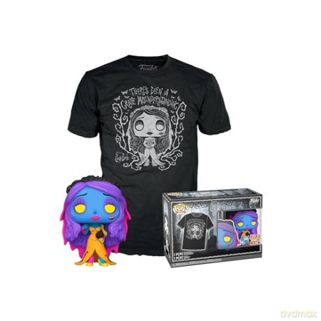 Funko Pop Tee Adult Tim Burtons Corpse Bride Emily Blacklight Vinyl Figure and T-Shirt XL
