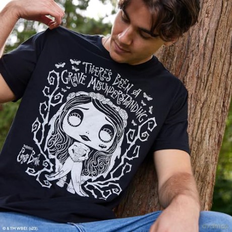 Funko Pop Tee Adult Tim Burtons Corpse Bride Emily Blacklight Vinyl Figure and T-Shirt XL