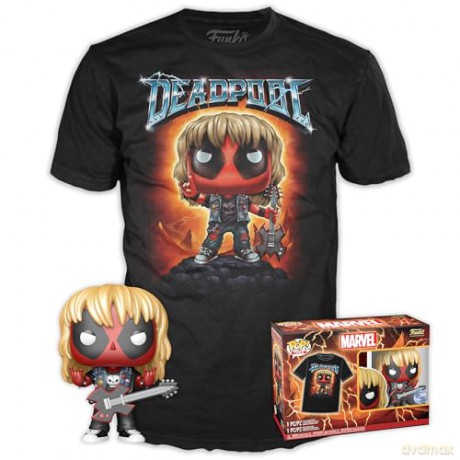 Funko Pop Tees Adult Deadpool Heavy Metal Vinyl Figure T-Shirt L