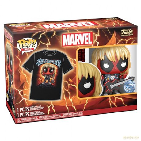 Funko Pop Tees Adult Deadpool Heavy Metal Vinyl Figure T-Shirt M