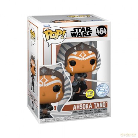 Funko Pop Tees Adult Disney Star Wars Ahsoka Tano Glows in the Dark BobbleHead Vinyl Figure T-Shirt L