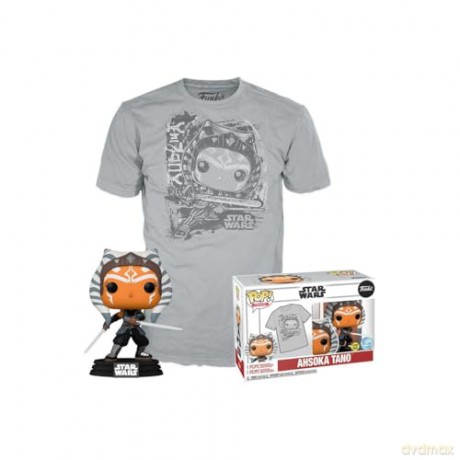 Funko Pop Tees Adult Disney Star Wars Ahsoka Tano Glows in the Dark BobbleHead Vinyl Figure T-Shirt M