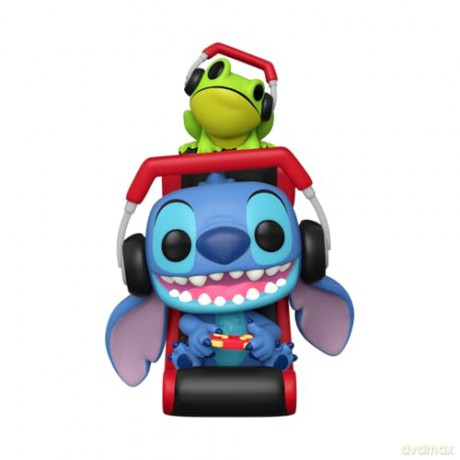 Funko Pop Tees Adult Lilo and Stitch Gamer Stitch with Frog Vinyl Figure and T-Shirt M