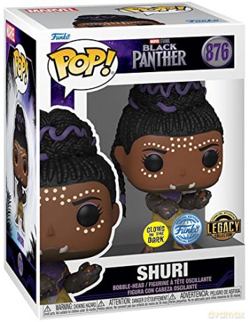 Funko Pop Tees Adult Marvel Black Panther Shuri Glows in the Dark BobbleHead Vinyl Figure T-Shirt XL