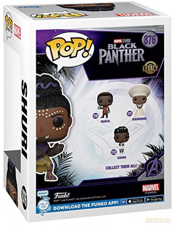 Funko Pop Tees Adult Marvel Black Panther Shuri Glows in the Dark BobbleHead Vinyl Figure T-Shirt XL