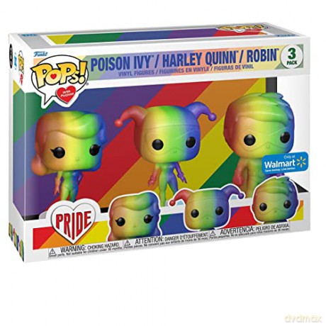 Funko Pops with Purpose DC Pride 3Pack Heroes Poison Ivy Harley Quinn Robin Special Edition Vinyl Figure