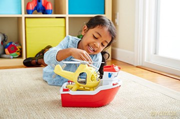 Green Toys Rescue Boat with Helicopter RBH11155