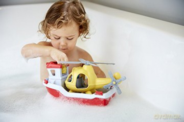 Green Toys Rescue Boat with Helicopter RBH11155
