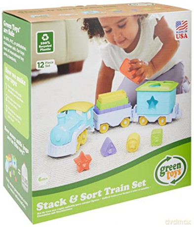 Green Toys Stack Sort Train TNSS1460