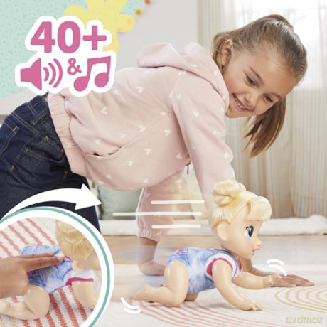 Hasbro Baby Alive Crawl n Play Harper Hugs Doll F9709