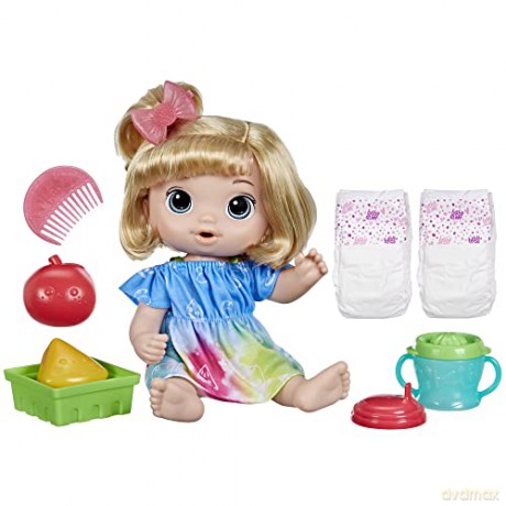 Hasbro Baby Alive Fruity Sips Apple Blonde Hair Doll F7356