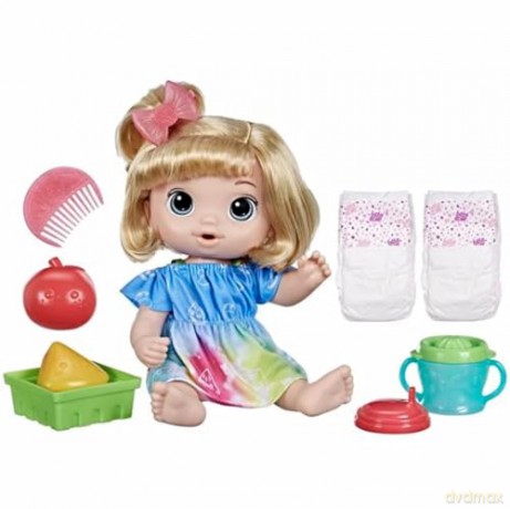 Hasbro Baby Alive Fruity Sips Apple Blonde Hair Doll F7356