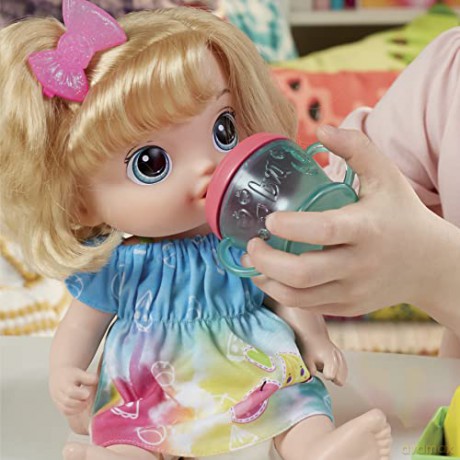Hasbro Baby Alive Fruity Sips Apple Blonde Hair Doll F7356