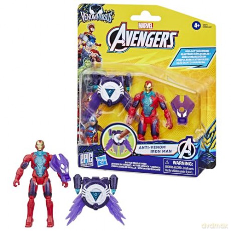 Hasbro Epic World Marvel Avengers Venom Versus Battle Gear Jetpack AntiVenom Iron Man 4 Action Figure G0971