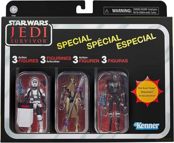 Hasbro Fans Disney Star Wars Jedi Survivor The Vintage Collection 3 Action Figures Multipack F5564