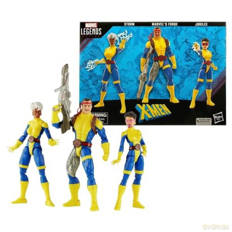 Hasbro Fans Marvel Legends Series 60th Anniversary XMen Storm Marvels Forge and Jubilee Action Figures 3Pack 15cm F7025