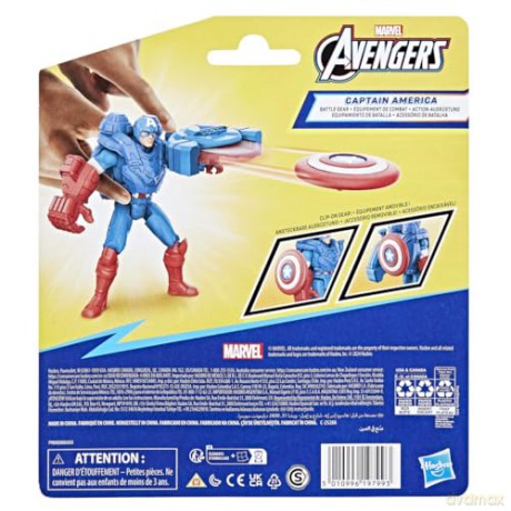 Hasbro Marvel Avengers Battle Gear Captain America Action Figure F9341