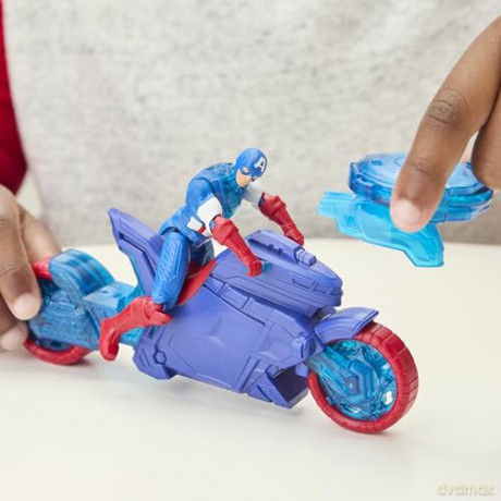 Hasbro Marvel Avengers Epic World of Action Captain America ShieldShot Cycle Vehicle 4 Figure G0889