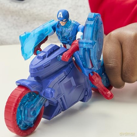 Hasbro Marvel Avengers Epic World of Action Captain America ShieldShot Cycle Vehicle 4 Figure G0889