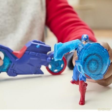 Hasbro Marvel Avengers Epic World of Action Captain America ShieldShot Cycle Vehicle 4 Figure G0889