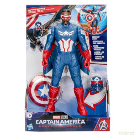 Hasbro Marvel Captain America Brave New World Captain America Flight Mode Action Figure F9298